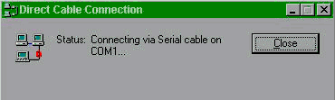 Connecting via serial or parallel cable on etc.