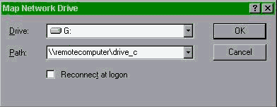 Map Network Drive allows Drive/Volume Entry